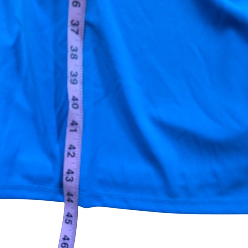 H&M Blue Twist Front Spaghetti Strap Dress Medium Coastal Summer Vacation Travel - Picture 8 of 10